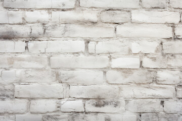 Front facing view of a white painted brick wall, surface material texture