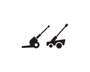 Artillery bomb icon vector symbol design illustration