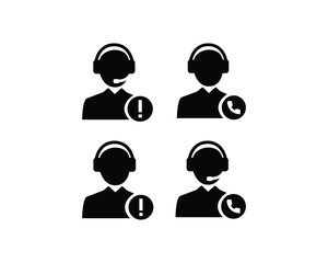 Customer service icon vector symbol design illustration