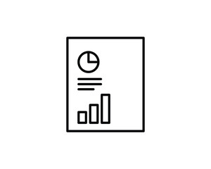 Business chart report icon vector symbol design illustration