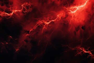  a red and black background with a lot of lightening in the middle of the image and a black background with a lot of lightening in the middle. - obrazy, fototapety, plakaty