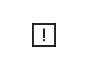 Exclamation warning  icon vector symbol design isolated illustration