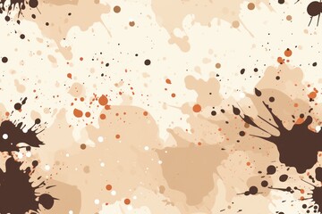  a brown and black paint splattered wallpaper with black and orange paint splattered on the wall.