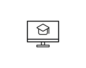 Graduation icon vector symbol design illustration