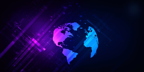 2d illustration world map abstract background
