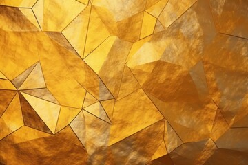  a close up of a wall made up of many different shapes and sizes of yellow and brown colors with a black background.