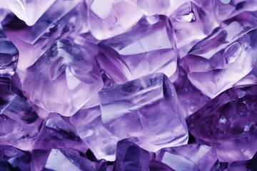  a pile of purple crystals sitting on top of a pile of other purple crystals on top of a pile of purple rocks.