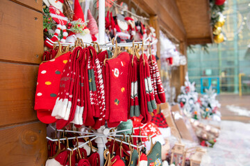 Christmas and New Year souvenirs. Christmas fair