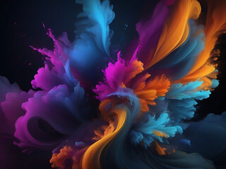 Obraz premium Artistic Smoke Colors splash Background