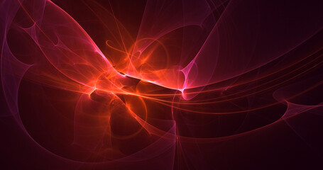 3D manual rendering abstract technology fractal background