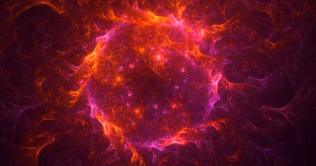 3D manual rendering abstract fractal light background