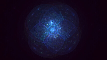 3D manual rendering abstract round light background