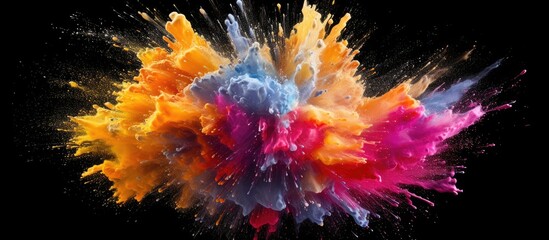 colorful powder exploding movement