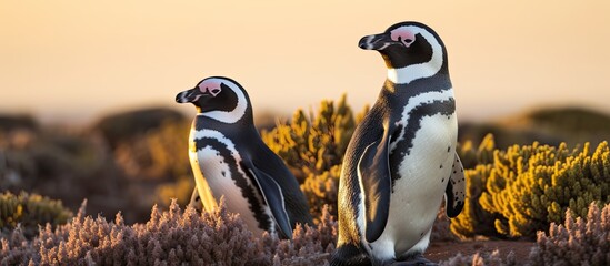 Punta Tombo has the biggest Magellanic Penguin colony, where two parent penguins guard the egg...