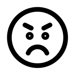 Scowl Line UI Icon