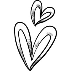 love shape handdrawn illustration