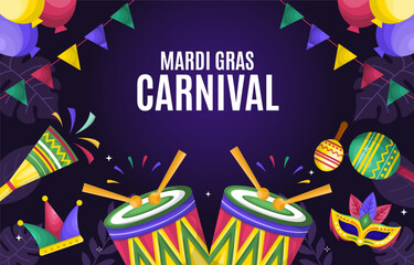 Purple Mardi Gras Festival Background