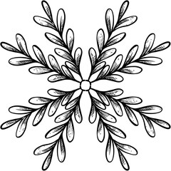 snowflake handdrawn illustration