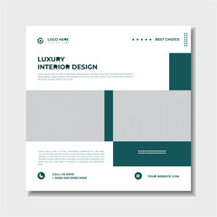  Editable minimal square banner template, social media post design