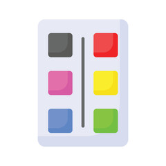 Premium icon of color palette in trendy flat style, painting tools