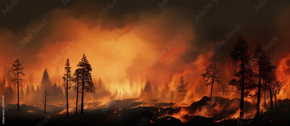 Poster Human-caused forest fires are devastating.