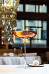 Christmas cocktail on the catering table