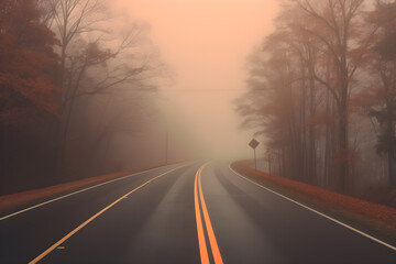 Mysterious background with thick fog