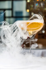 Christmas cocktail on the catering table