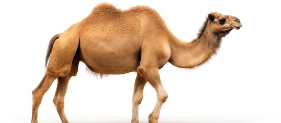 The Bactrian camel, also called the Mongolian camel, is a big mammal with two humps found in Central Asian steppes.