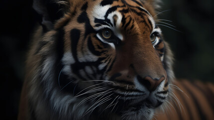 Close-up shot on a tiger 