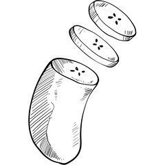 banana handdrawn illustration