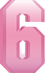 Pink gradient number 6