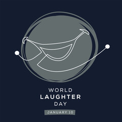 Obraz na płótnie Canvas world laughter day, held on 10 January.