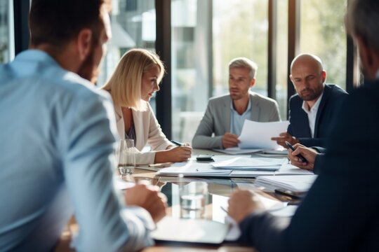 Top-level company managers gathered for a technical meeting