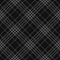  Tartan seamless pattern, grey and black, can be used in fashion design. Bedding, curtains, tablecloths
