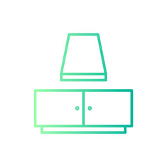 extractor hood gradient icon