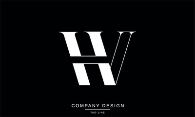 WH, HW, Abstract Letters Logo Monogram
