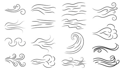 wind blow, wave, windi air, swirl, wind breeze Illustration