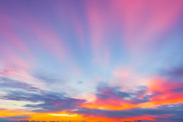 Fototapeta premium sunset sky with clouds. Generative AI