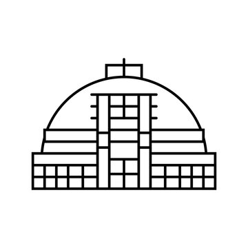recommend clip art: stupa monument buddhism line icon vector. stupa monument buddhism sign. isolated contour symbol black illustration