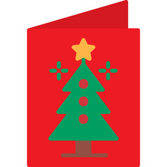 Fototapeta na wymiar Christmas Card Icon