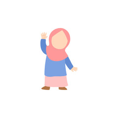 cute set of children's Islamic clothes lady