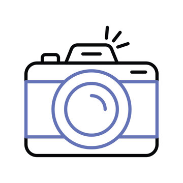 recommend clip art: Digital camera icon in flat style, photography equipment, photo camera vector