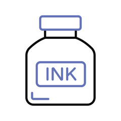 Check this carefully crafted vector of inkpot in modern style