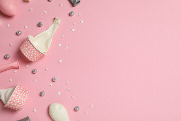 Concept of party decor and confetti, with cacti.