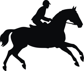 Equestrian Silhouette Horse Logo
