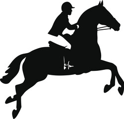 Equestrian Silhouette Horse Logo