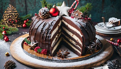 クリスマスケーキ、チョコレートケーキ