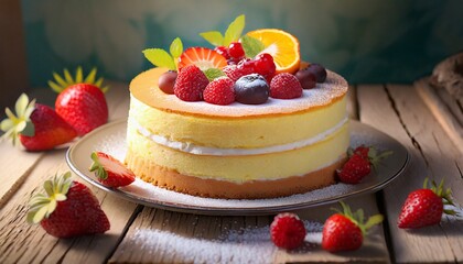 シフォンケーキ　クリスマスケーキ