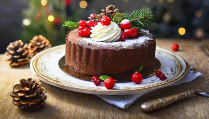 チョコレートケーキ　クリスマスケーキ